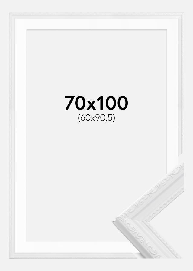 Marco Abisko Blanco 70x100 cm - Paspartú Blanco 61x91,5 cm