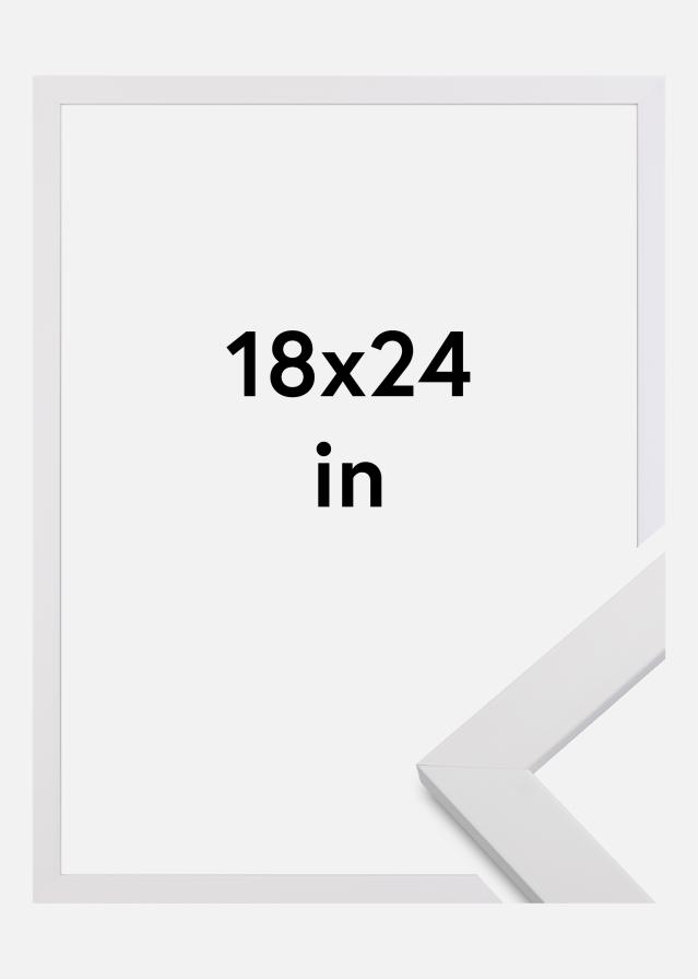 Marco White Wood Vidrio acrílico 18x24 inches (45,72x60,96 cm)
