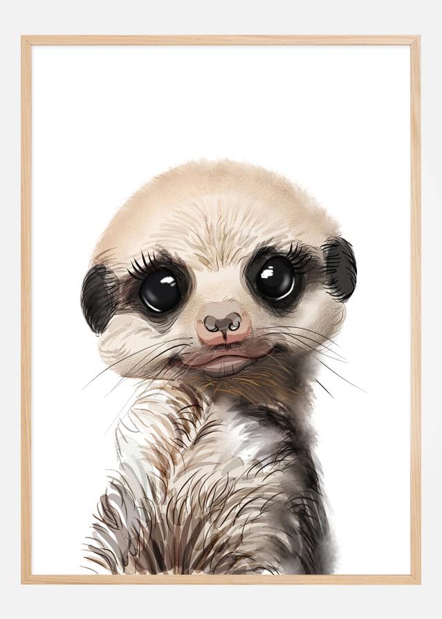 Meerkat Watercolor Póster