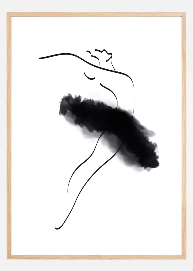 Ballerina Thin Lines Póster