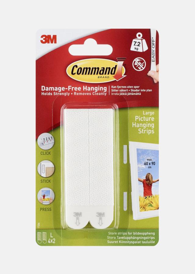 3M Command Large Tiras para cuadros Blanco - 7,2 kg