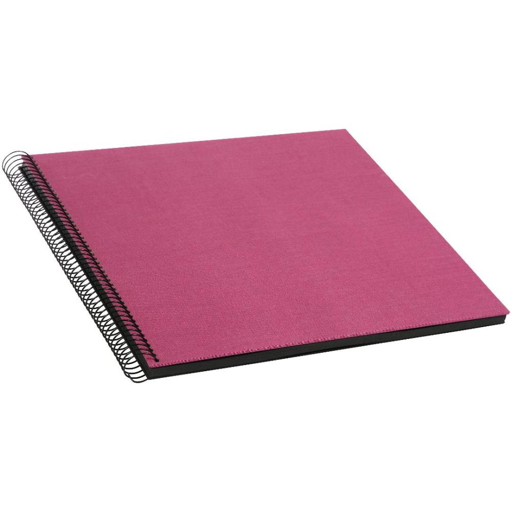 Bella Vista Álbum de espiral Fuchsia - 35x30 cm (40 Páginas negras / 20 hojas)