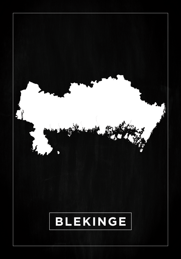 Mapa - Blekinge - Cartel Negro