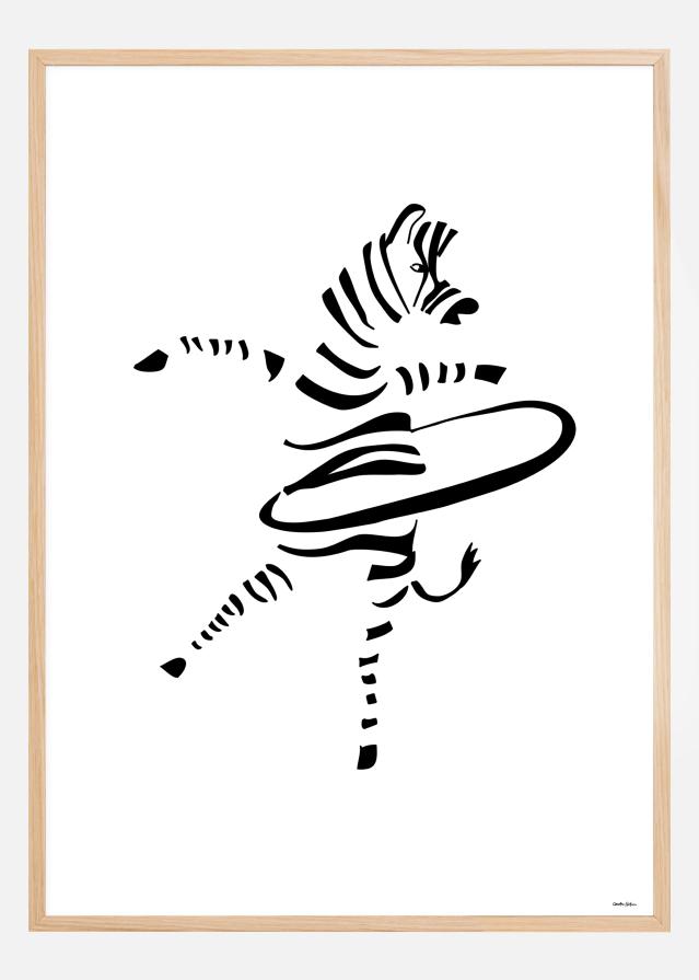 Hula Hoop Zebra Póster