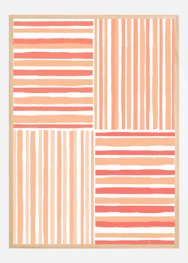 Peach Stripes Póster