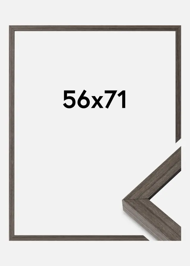 Marco Hermes Vidrio acrílico Grey Oak 56x71 cm