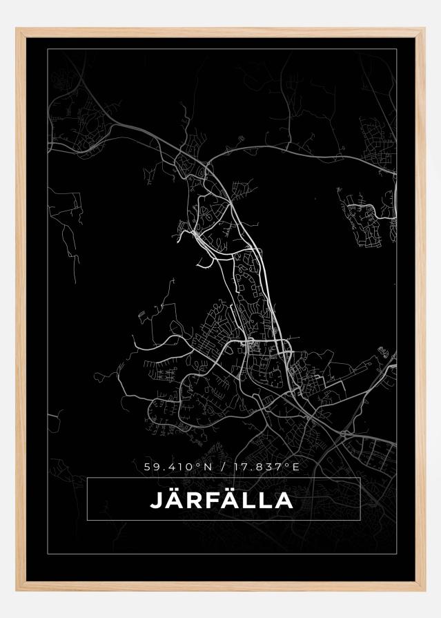 Mapa - Järfälla - Cartel negro