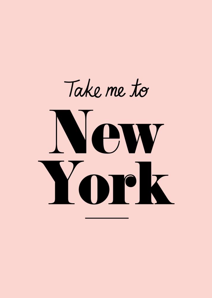 Take me to New York - Pink Póster