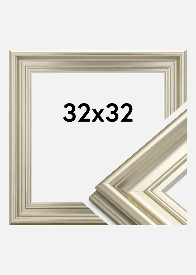 Marco Mora Premium Plateado 32x32 cm