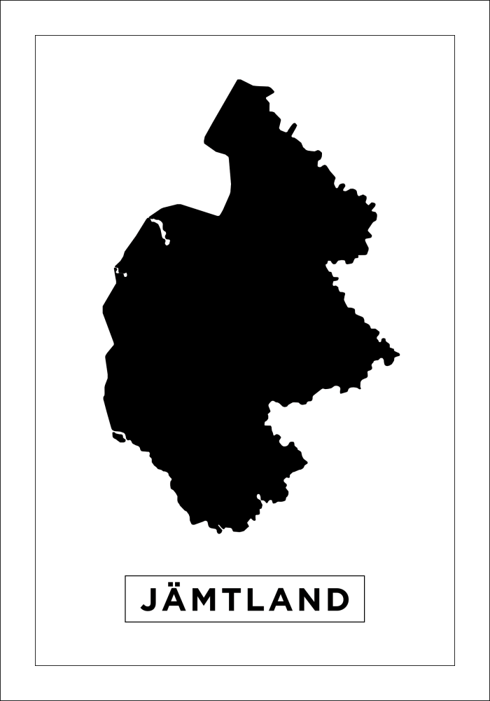 Mapa - Jämtland - Cartel Blanco