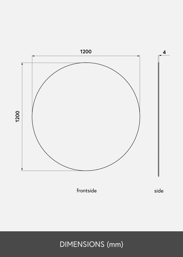 KAILA Redondo Espejo 120 cm Ø