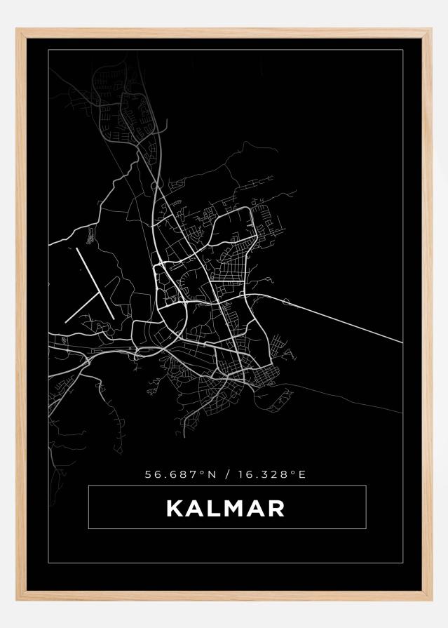 Mapa - Kalmar - Cartel negro