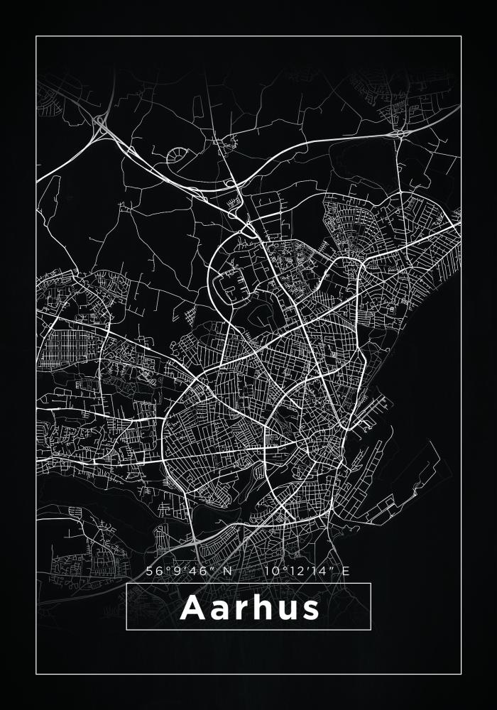 Mapa - Aarhus - Cartel Negro