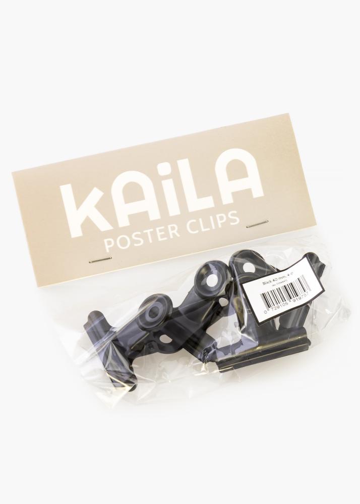 KAILA Póster Clip Black 40 mm - 4-p