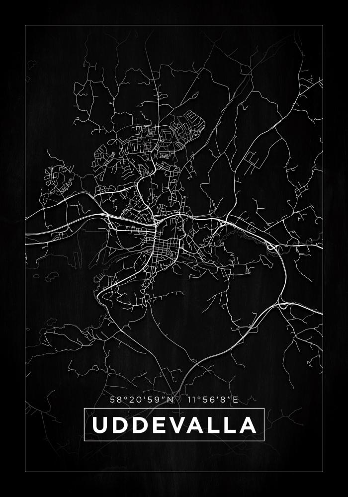 Mapa - Uddevalla - Cartel Negro