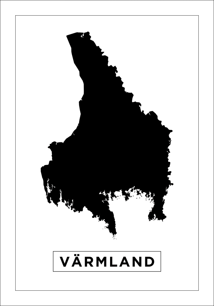 Mapa - Värmland - Cartel Blanco