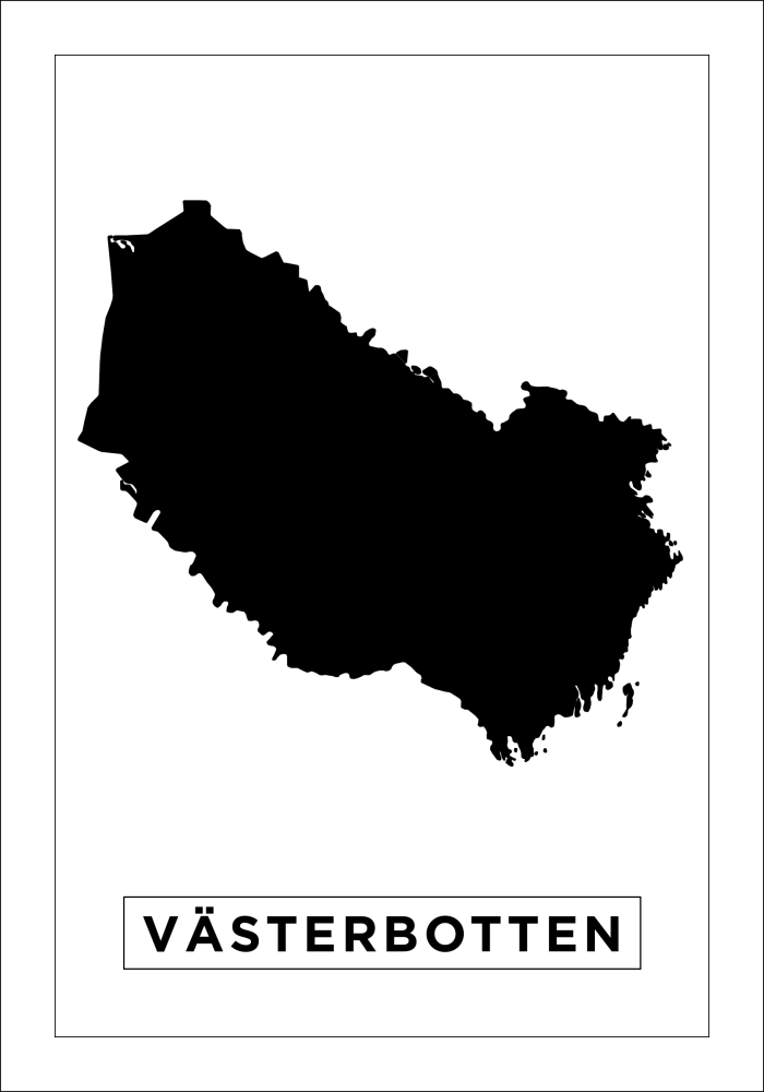 Mapa - Västerbotten - Cartel Blanco