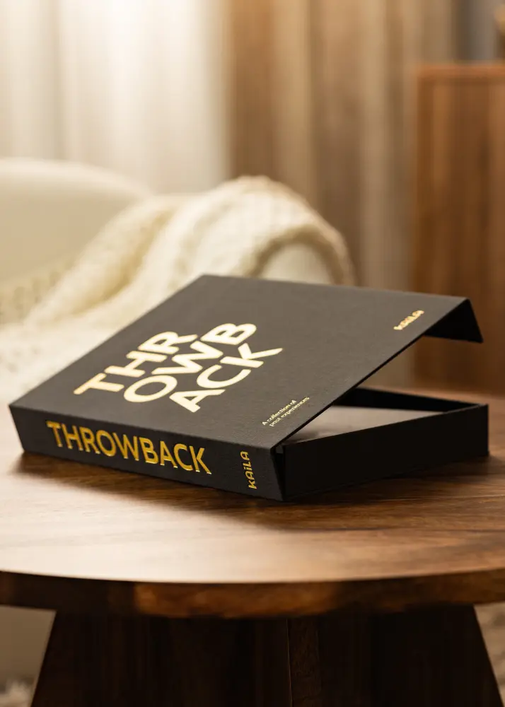 KAILA THROWBACK Black - Coffee Table Photo Álbum (60 Páginas negras / 30 hojas)