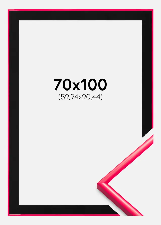 Marco New Lifestyle Hot Pink 70x100 cm - Paspartú Negro 24x36 inches