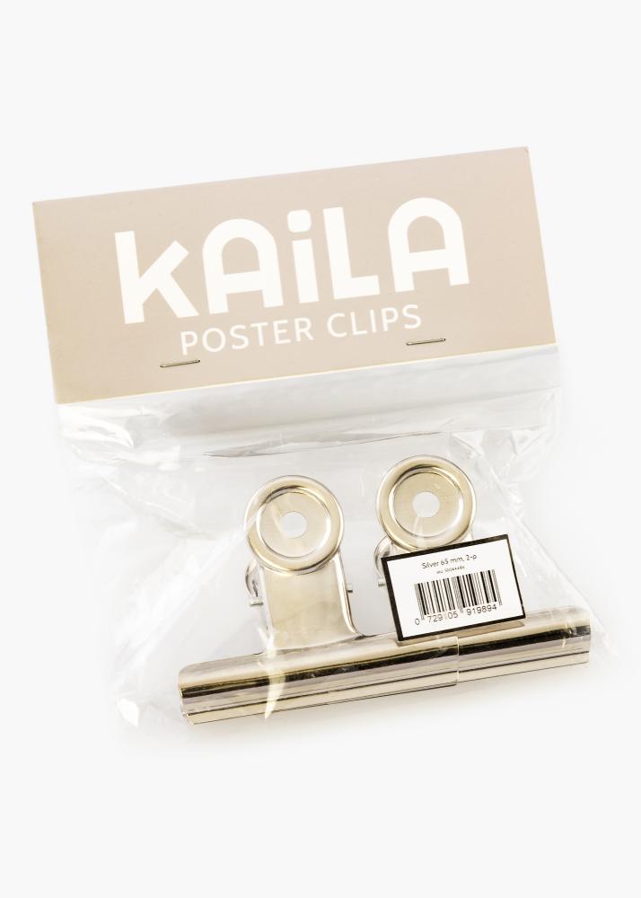 KAILA Póster Clip Plateado 65 mm - 2-p