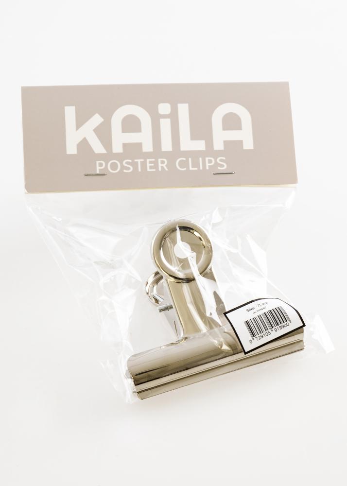 KAILA Póster Clip Plateado - 75 mm