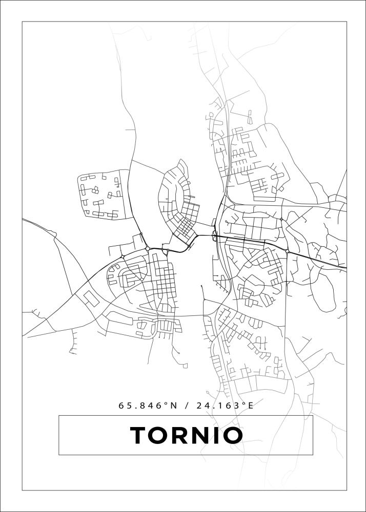 Mapa - Tornio - Cartel blanco