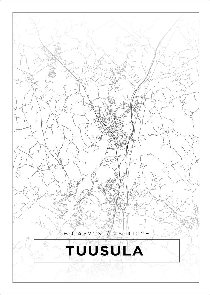 Mapa - Tuusula - Cartel Blanco