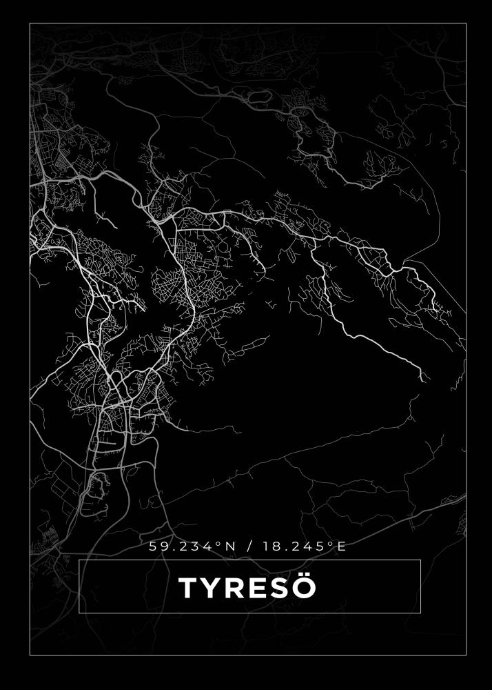 Mapa - Tyresö - Cartel Negro