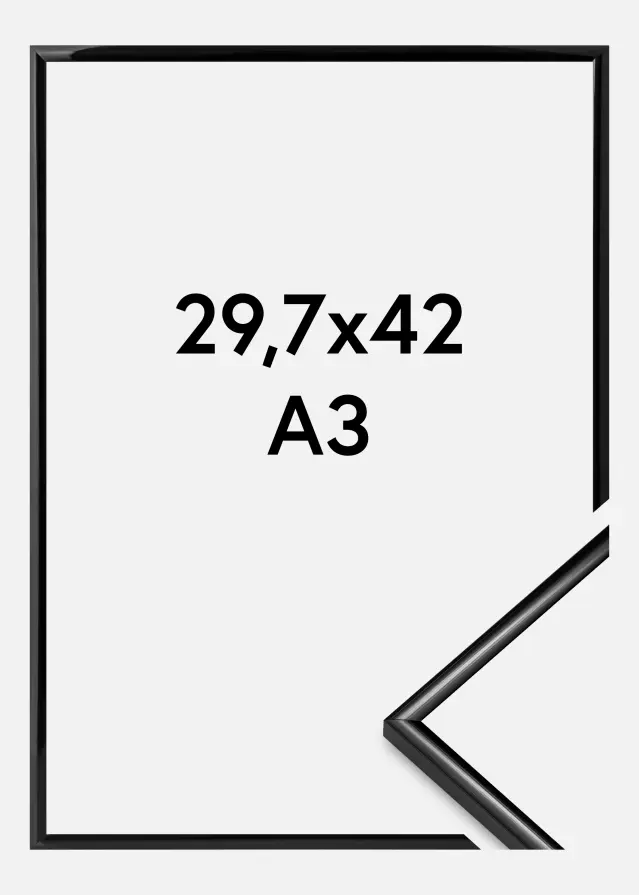 Marco Scandi Vidrio acrílico Negro 29,7x42 cm (A3)