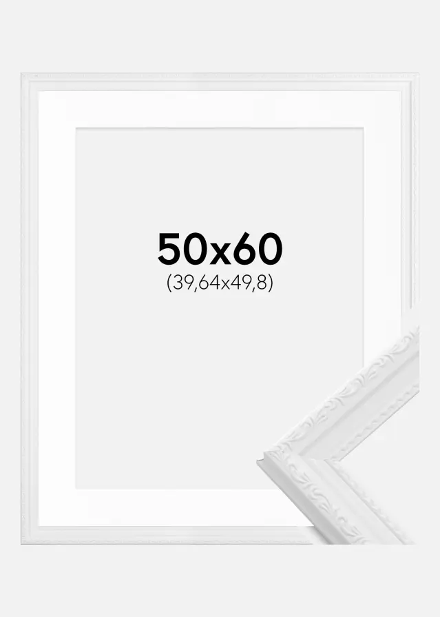 Marco Abisko Blanco 50x60 cm - Paspartú Blanco 16x20 inches