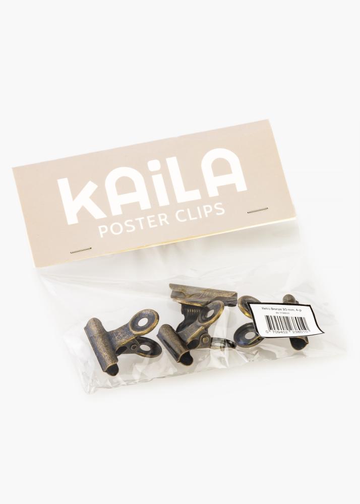 KAILA Póster Clip Retro Bronze 30 mm - 4-p