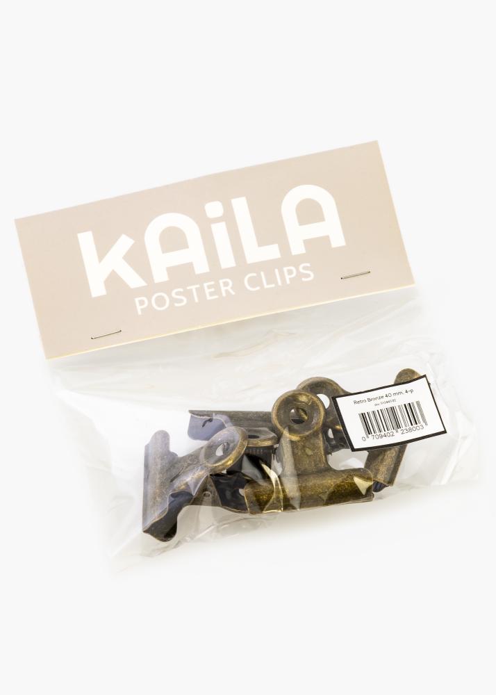 KAILA Póster Clip Retro Bronze 40 mm - 4-p