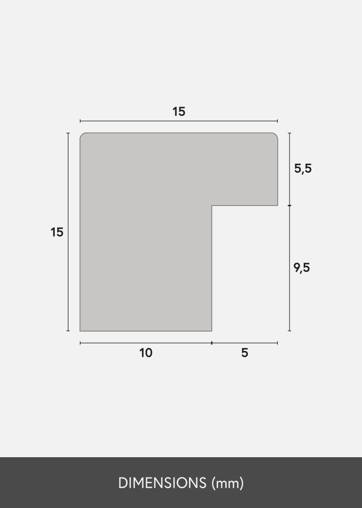 Marco Trendy Roble 20x30 cm - Paspartú Blanco 15x22 cm