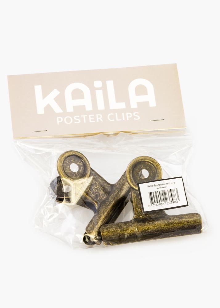 KAILA Póster Clip Retro Bronze 65 mm - 2-p