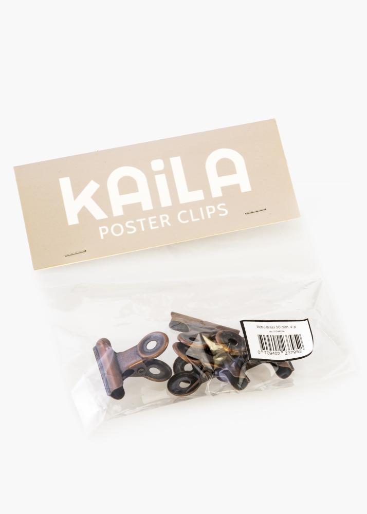 KAILA Póster Clip Retro Brass 30 mm - 4-p