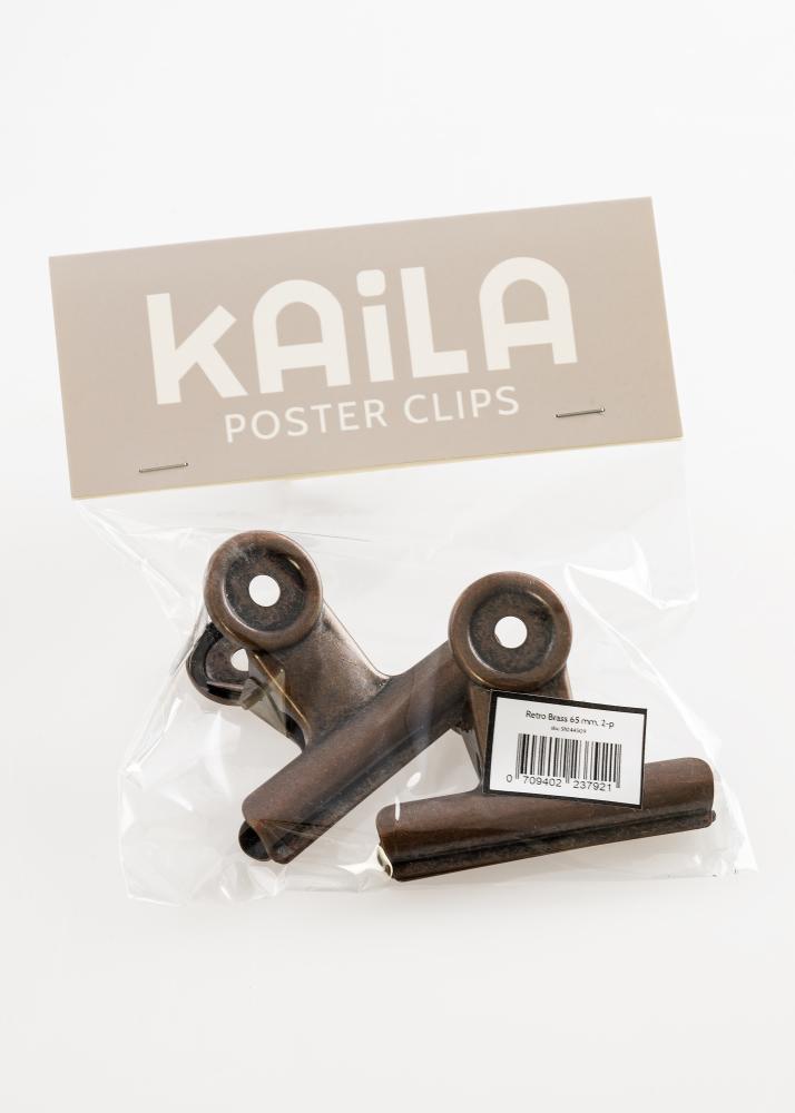 KAILA Póster Clip Retro Brass 65 mm - 2-p