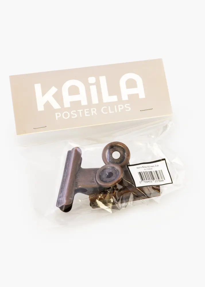 KAILA Póster Clip Retro Brass 50 mm - 2-p