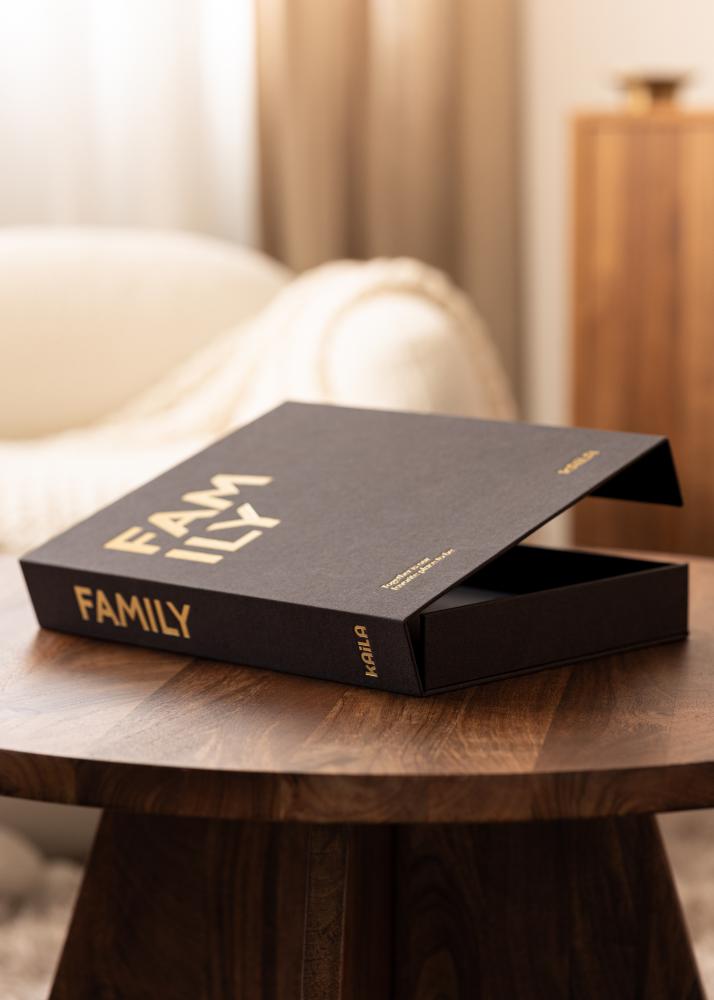 KAILA FAMILY Black - Coffee Table Photo Album (60 Páginas negras)