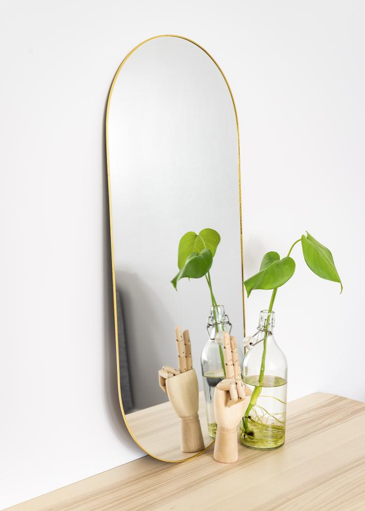 KAILA Ovalado Mirror - Thin Brass 35x80 cm