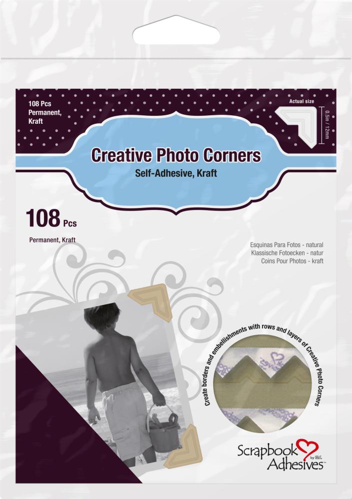 3L Creative Photo Corners Marrón - 108 uds.