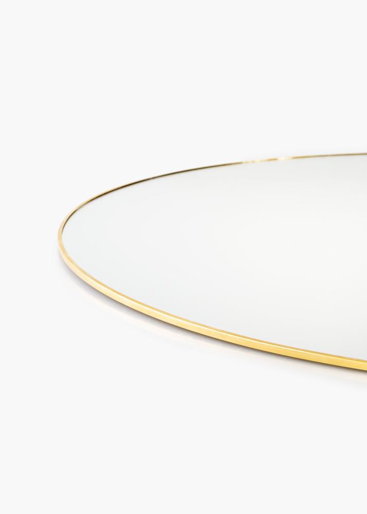 KAILA Round Mirror - Thin Brass 70 cm Ø