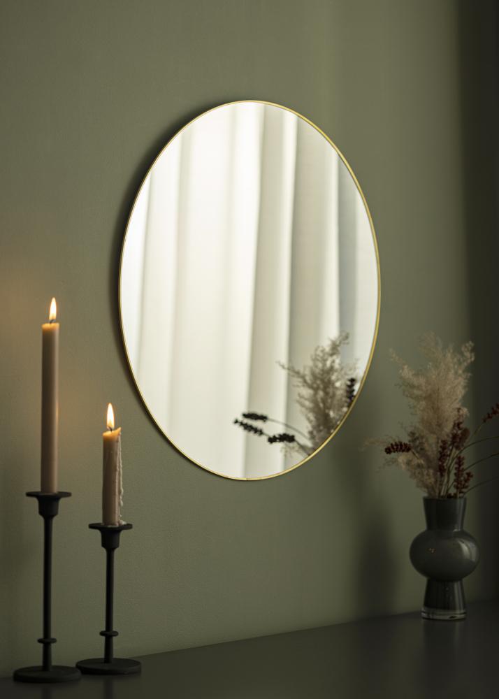 Round Mirror Jersey- Thin Brass 60 cm Ø