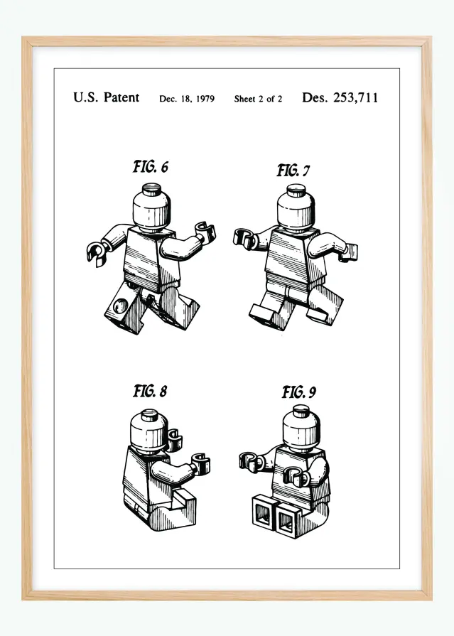 Dibujo de patente - Lego II Póster