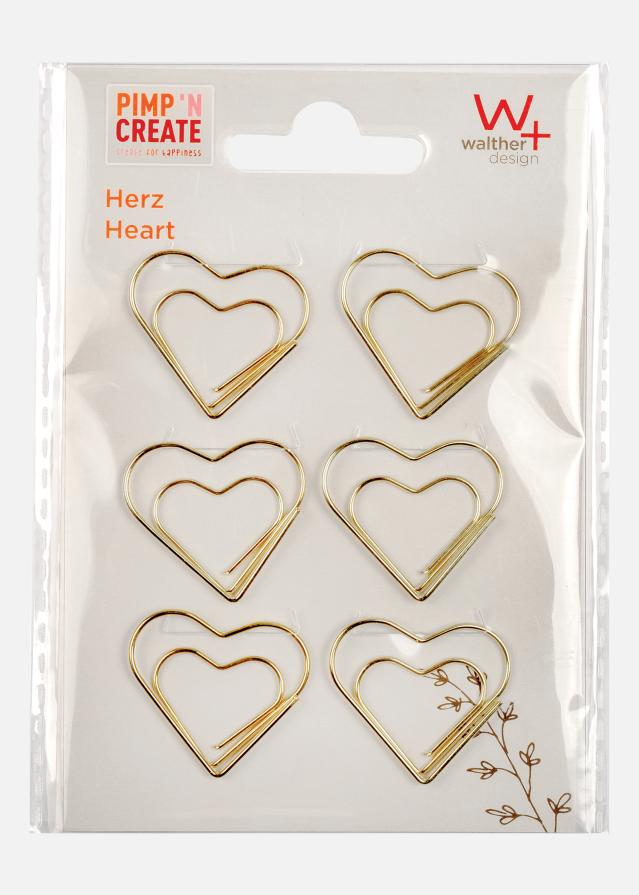 PAC Metálico Paperclip Heart Guld