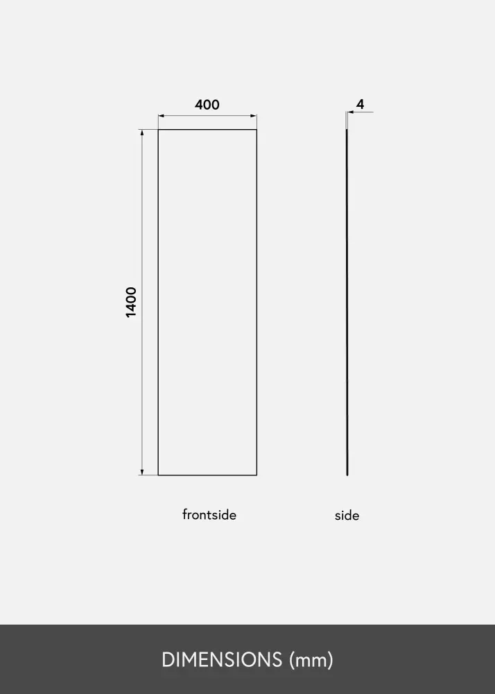 KAILA Espejo Sharp 40x140 cm