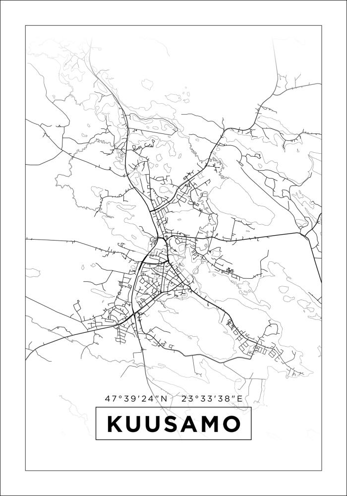 Mapa - Kuusamo - Cartel Blanco