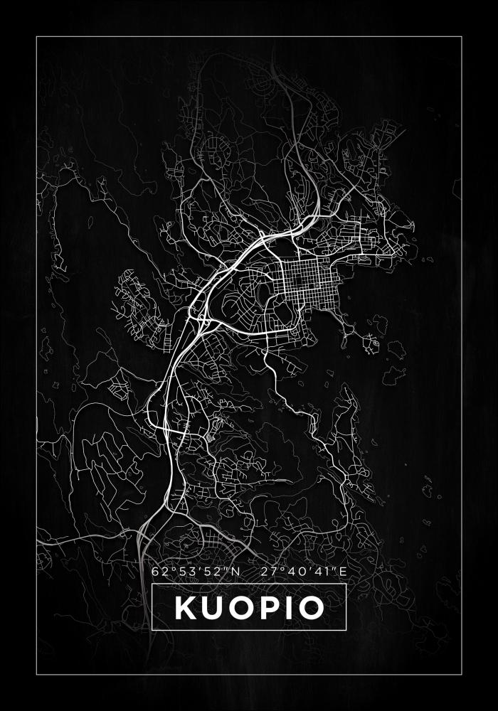 Mapa - Kuopio - Cartel negro