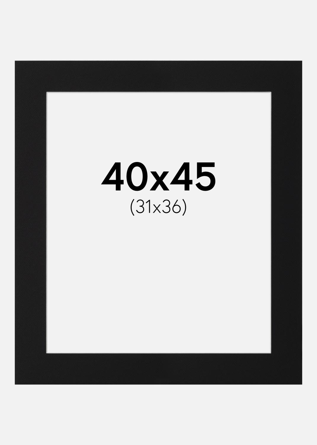 Product Image for Paspartú Negro Estándar (Borde interior blanco) 40x45 cm (31x36)