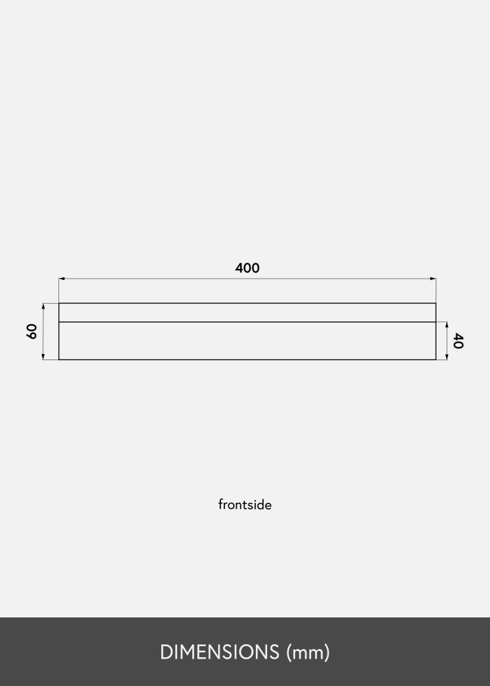 KAILA Estante para cuadros Roble 40 cm