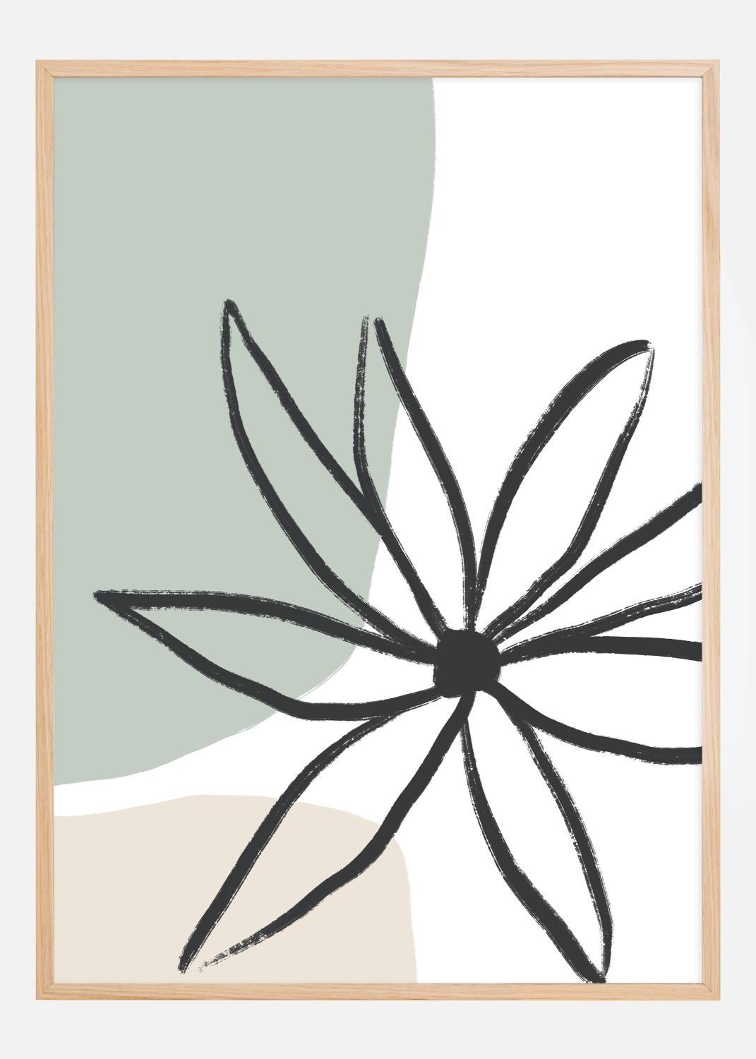 Product Image for Flower Mint and Cream Póster (21x29.7 cm (A4))